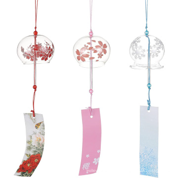Japoneses Campanas de viento de vidrio Cachuelas para regalo de cumpleaños